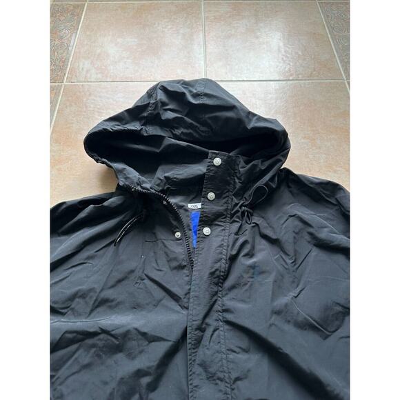 Zara Black dnwr Nylon oversized jacket back printed unisex Size S-M - Picture 3 of 12